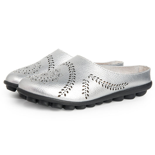 Zapatos de Cuero Casual para Mujer - Diseño Liso y Versátil - Image 11