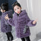 Abrigo Infantil Niña Invierno Estilo Coreano Piel Sintética Acolchado Cálido