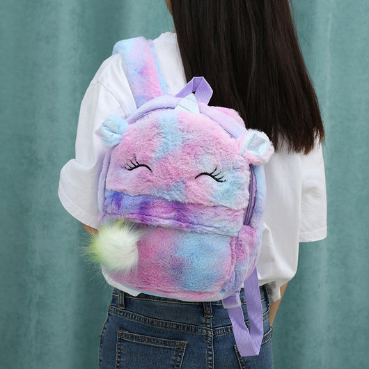 Mochila con Pompón de Conejo Multicolor - Diseño Magic Fur - Image 3