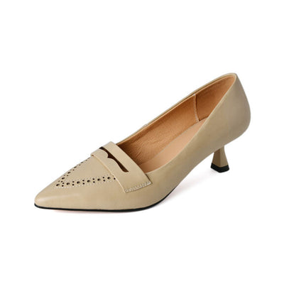 Zapatos de Tacón Medio con Punta Fina y Detalles Calados - Tallas Grandes - Image 7