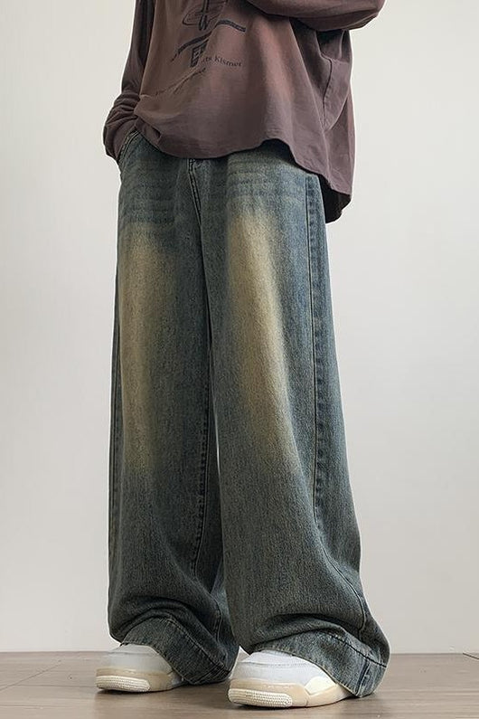 Pantalones Jeans Rectos Anchos para Hombre - Comodidad Casual de Verano - Image 21
