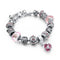 Pulseras de Cristal con Cadena Serpiente y Dijes para Mujer