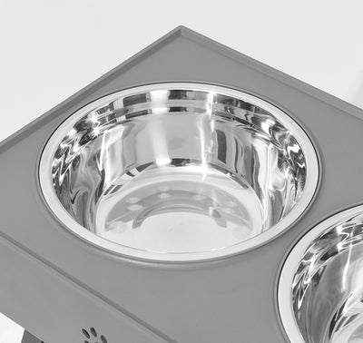 Comedero Ajustable para Mascotas con Mesa Elevadora Plegable - Doble Recipiente Acero Inoxidable - Image 15