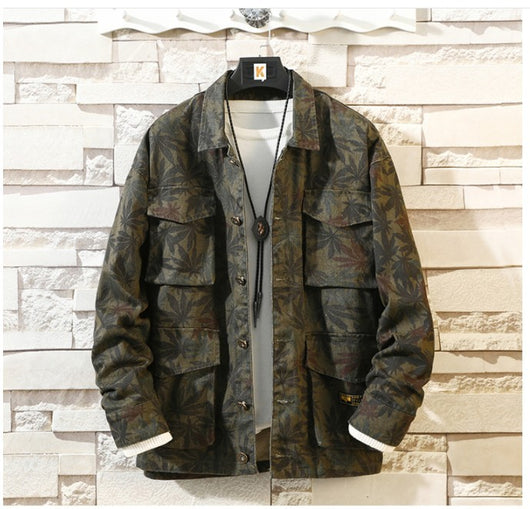 Chaqueta Denim Camuflaje para Hombre - Diseño Fashion Otoño