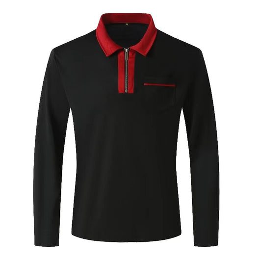 Polo Deportivo Hombre Otoño Cierre de Cremallera Cuello Solapa Algodón - Image 13