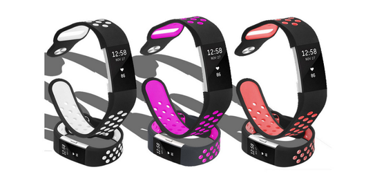 Correa de Silicona Fitbit Charge 2 Agujeros Redondos Monocromática - Image 3