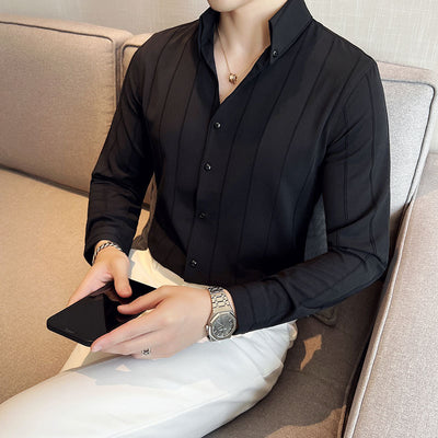 Camisa Ejecutiva de Manga Larga para Hombre - Estilo Profesional - Image 2