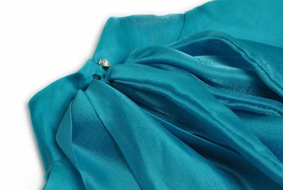 Vestido Elegante de Gasa con Cintura Ajustada y Volantes al Estilo Francés - Image 5