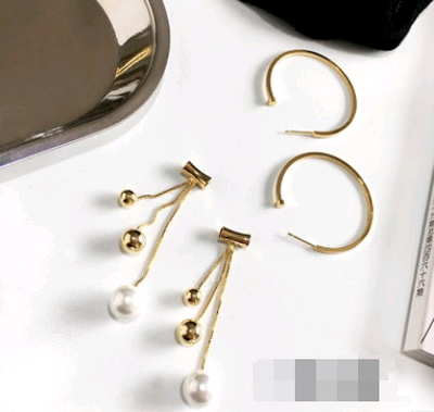 Aretes Geométricos de Plata 925 con Perlas y Borlas - Hipoalergénicos - Image 5