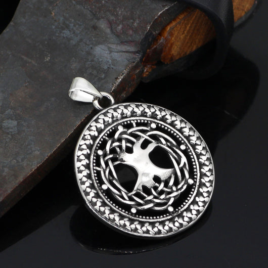 Collar Viking Árbol de la Vida en Acero Inoxidable Hueco para Hombre - Image 7