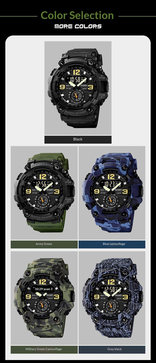 Reloj Deportivo Digital Resistente para Hombre con Pantalla Grande y Sincronización Electrónica - Image 10