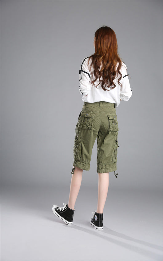 Pantalones Casuales Sueltos Capri Multicolor Talla Grande - Image 39