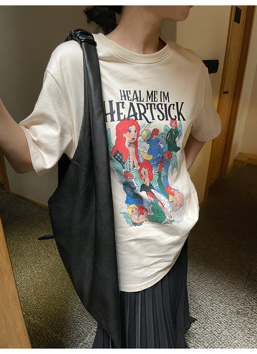 Playera Estampada Suelta y Ajustada para Mujer - Cuello Redondo Manga Corta - Image 49