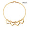 Piercing curved peach heart bracelet Gold 5 hearts