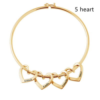 Pulsera Curved Peach Heart con Piercing - Image 8