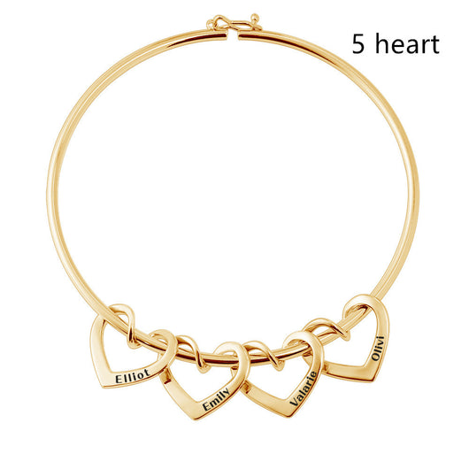 Pulsera Curved Peach Heart con Piercing - Image 8