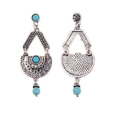 Aretes de Aleación con Piedras de Gema - Image 2