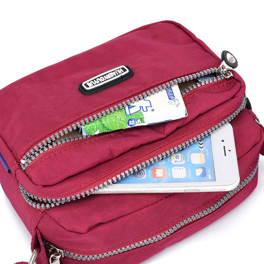 Bolsa Mensajero Cuadrada Pequeña de Nylon - Multicompartimentos Versátil - Image 29