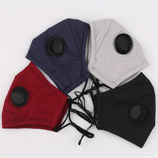 Mascarilla de Algodón 4 Capas PM2.5 con Válvula de Respiración