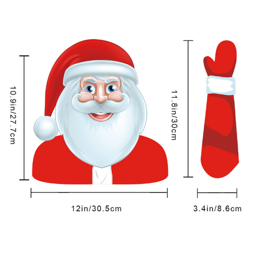 Pegatinas Navideñas Santa Claus para Parabrisas y Limpiaparabrisas
