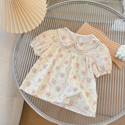 Blusa Floral de Manga Corta para Niñas - Perfecta para el Verano - Image 9