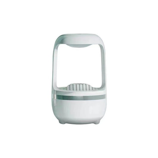 White anti-gravity water drop humidifier with a unique open-frame design and ribbed top, ideal for modern spaces. - Image 3