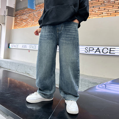 Jeans Rectos Sueltos para Hombre - Diseño Clásico Versátil - Image 4