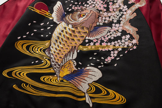 Chaqueta de Algodón para Hombre con Bordado de Koi - Image 17