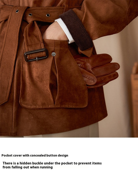 Chaqueta Vintage de Gamuza para Hombre - Casual y Profesional - Image 7