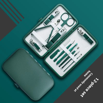 Set de Cortaúñas Portátil Verde Oscuro - Image 6