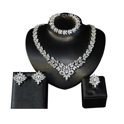 Conjunto de 4 Collares y Pulseras de Cobre con Circonitas Micropavé - Image 2
