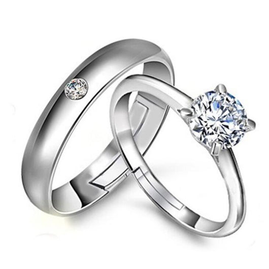 Anillos de Pareja de Plata Esterlina 925 Ajustables - Image 6
