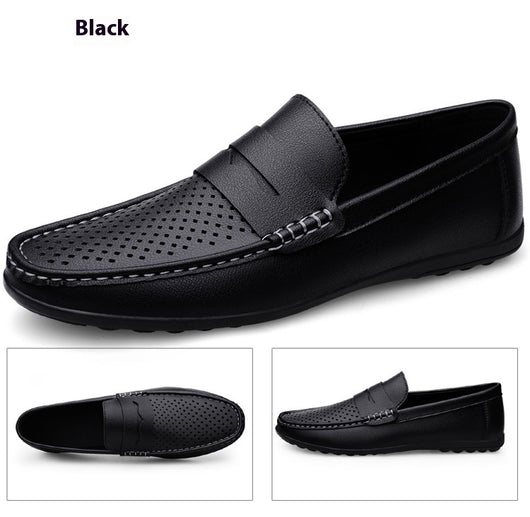 Mocasines Hombre Cuero Microfiber con Diseño Calado - Image 8