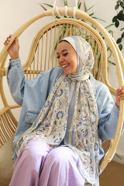 Pañuelo Hijab de Satén Estampado - Image 39