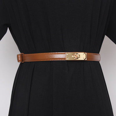 Cinturón Fino de Cuero para Mujer - Accesorio Elegante para Vestidos, Suéteres y Abrigos - Image 10