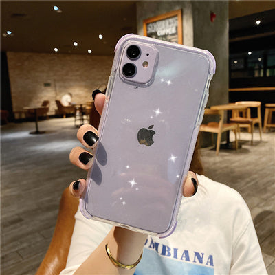 Funda Transparente Bicolor con Brillo para iPhone 11 Pro - Image 4