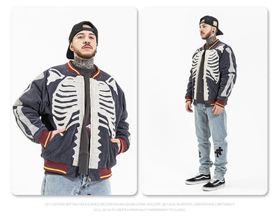 Chaqueta Retro Japonesa de Ante con Bordado de Terciopelo para Hombre - Corte Holgado - Image 6