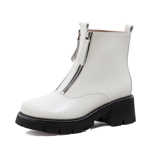 Botas Martin de Cuero Genuino con Doble Cierre y Suela Reforzada