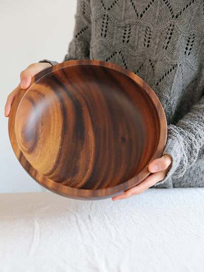 Tazón de Madera Natural para Frutas y Ensaladas - Recipiente Versátil para Hogar y Restaurante - Image 7