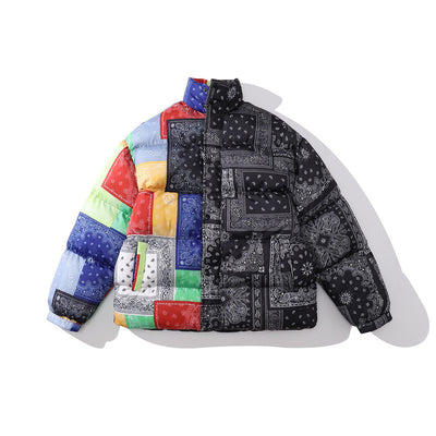 Chaqueta Acolchada Oversize con Bloques de Color - Algodón para Hombre y Mujer - Image 28