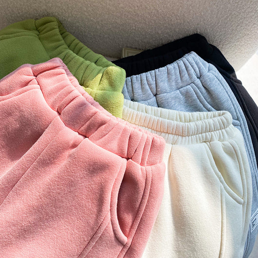Pantalones de Buzo Infantiles con Detalles de Costura y Terciopelo - Image 23