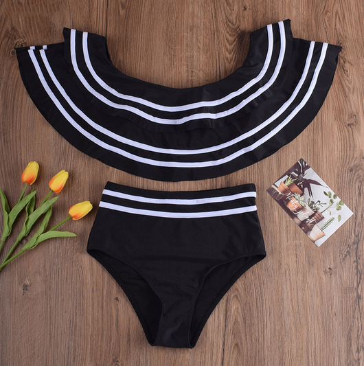 Traje de Baño Asimétrico Bicolor - Diseño Europeo Moderno - Image 9