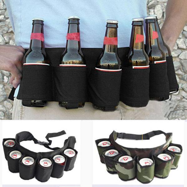 Cinturón Portador de Bebidas para Montaña con Bolsillos de Almacenamiento