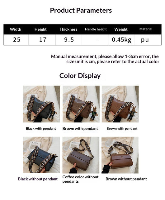 Bolso Bandolera Cuadrado Mini Retro Otoño-Invierno con Correa Ancha - Image 18