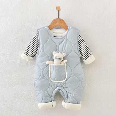 Conjunto de Abrigo de Algodón para Bebé con Forro Polar Acolchado - Image 3