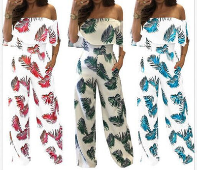 Jumpsuit Holgado con Cuello Volante y Estampado de Letras - Image 4
