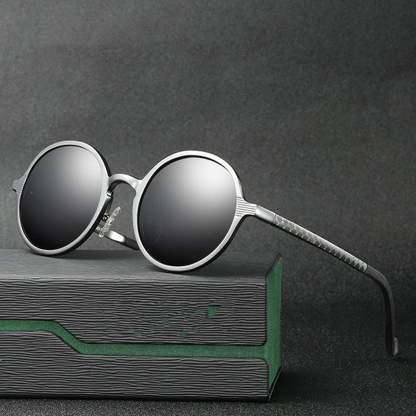 Gafas de Sol Redondas Aluminio Magnesio - Unisex Protección UV