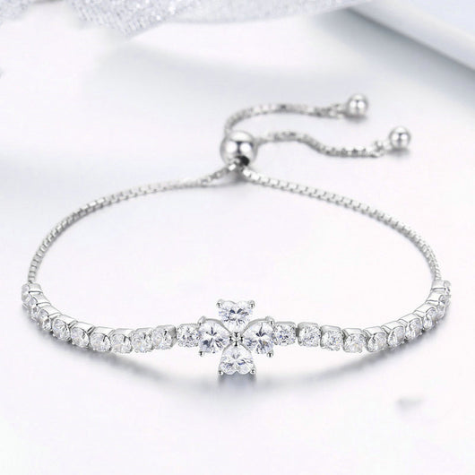 Pulsera de Plata Esterlina con Trébol de Cuatro Hojas - Image 7