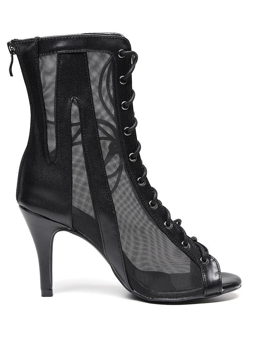 Botas Negras de Tacón Alto para Danza Latina - Image 4
