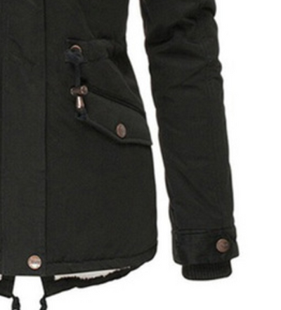 Chaqueta Acolchada con Capucha y Cordones de Algodón Puro - Image 3